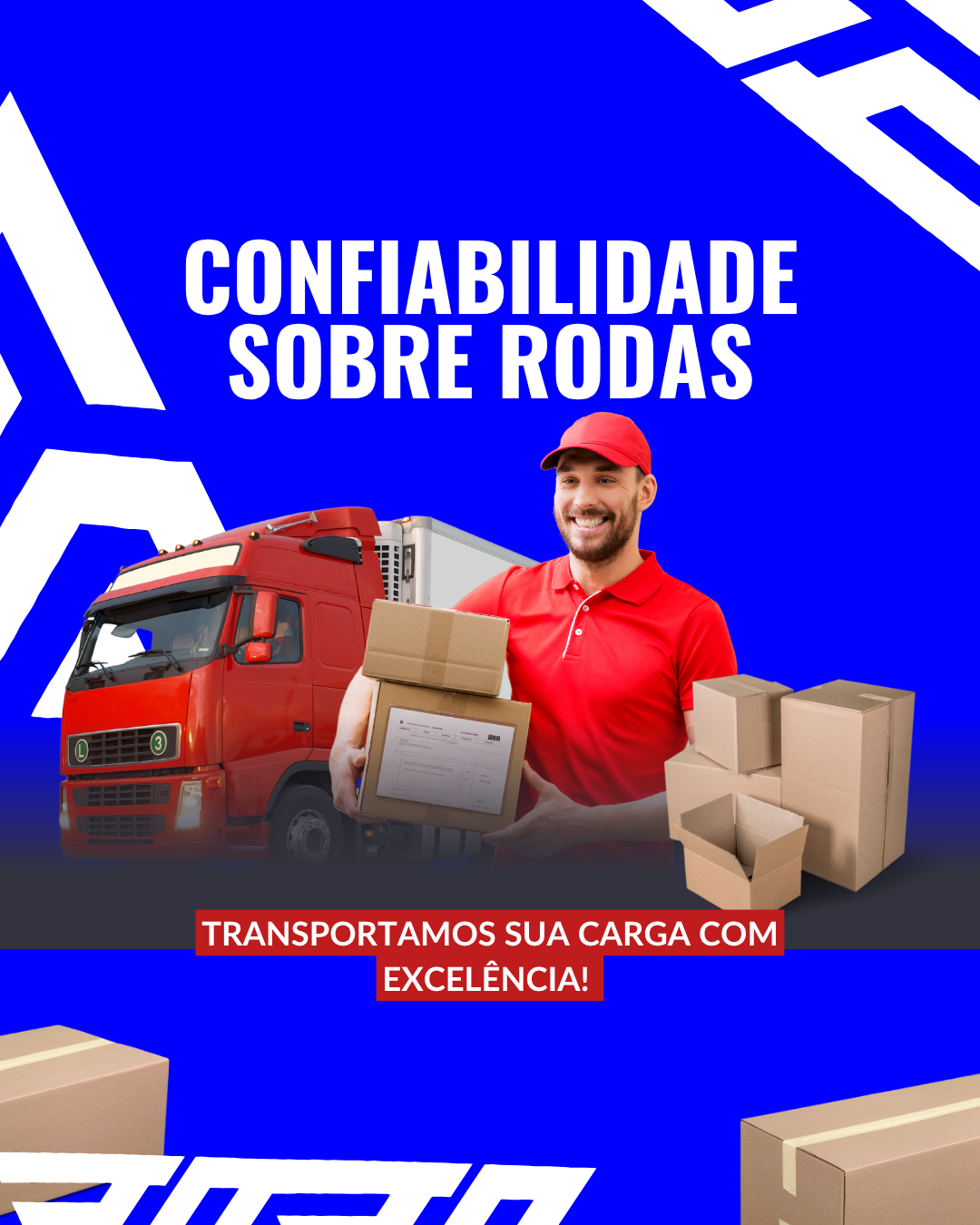 Post para Instagram de transportadora vermelho e branco (2)